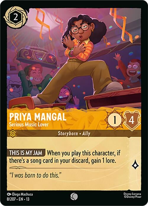 Image for Priya Mangal - Serious Music Lover (8/204) [Attack of the Vine!] {13} - Disney Lorcana