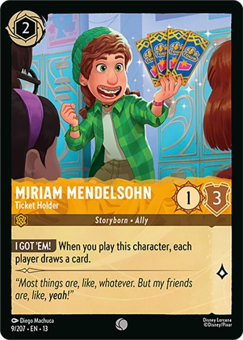 Image for Miriam Mendelsohn - Ticket Holder (9/204) [Attack of the Vine!] {13} - Disney Lorcana