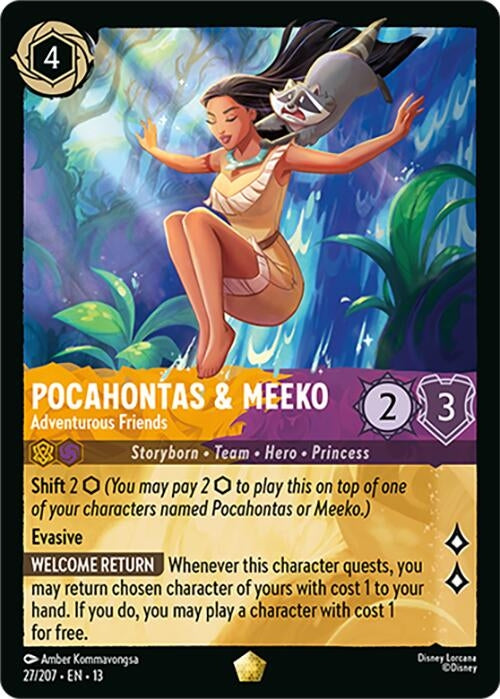 Image for Pocahontas & Meeko - Adventurous Friends (27/204) [Attack of the Vine!] {13} - Disney Lorcana