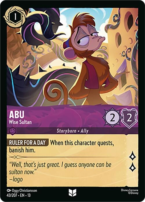 Image for Abu - Wise Sultan (43/204) [Attack of the Vine!] {13} - Disney Lorcana