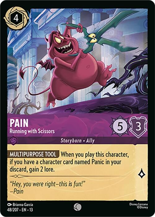 Image for Pain - Running with Scissors (48/204) [Attack of the Vine!] {13} - Disney Lorcana