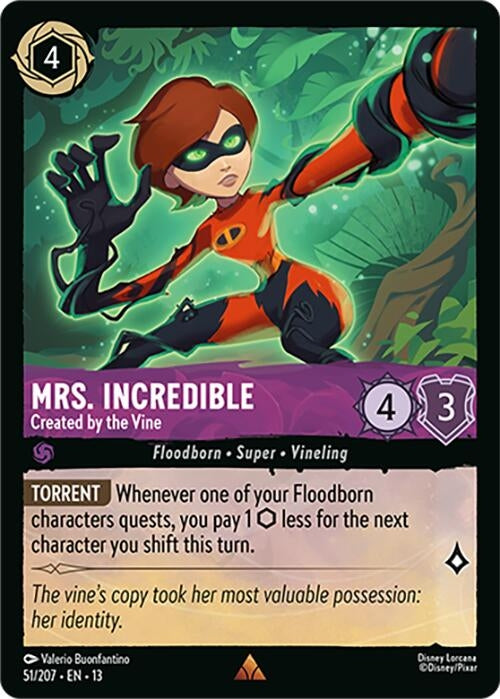 Image for Mrs. Incredible - Created by the Vine (51/204) [Attack of the Vine!] {13} - Disney Lorcana