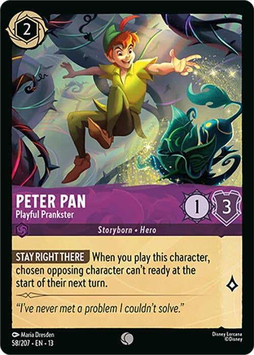 Image for Peter Pan - Playful Prankster (58/204) [Attack of the Vine!] {13} - Disney Lorcana