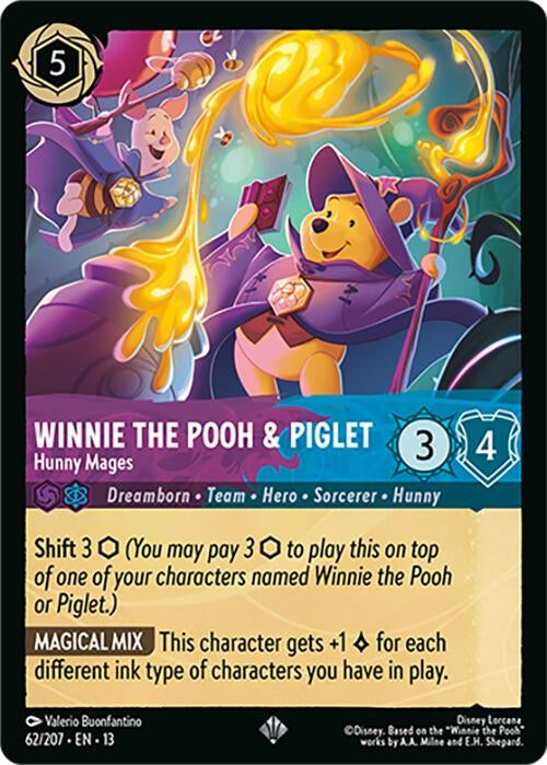 Image for Winnie the Pooh & Piglet - Hunny Mages (62/204) [Attack of the Vine!] {13} - Disney Lorcana