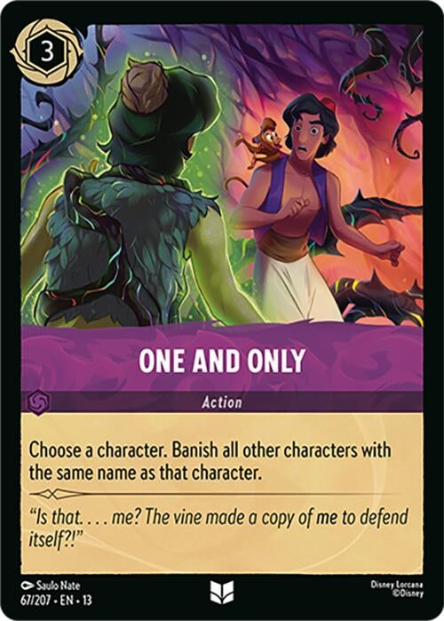Image for One and Only (67/204) [Attack of the Vine!] {13} - Disney Lorcana