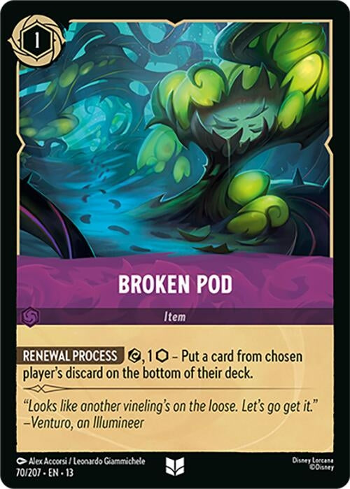 Image for Broken Pod (70/204) [Attack of the Vine!] {13} - Disney Lorcana