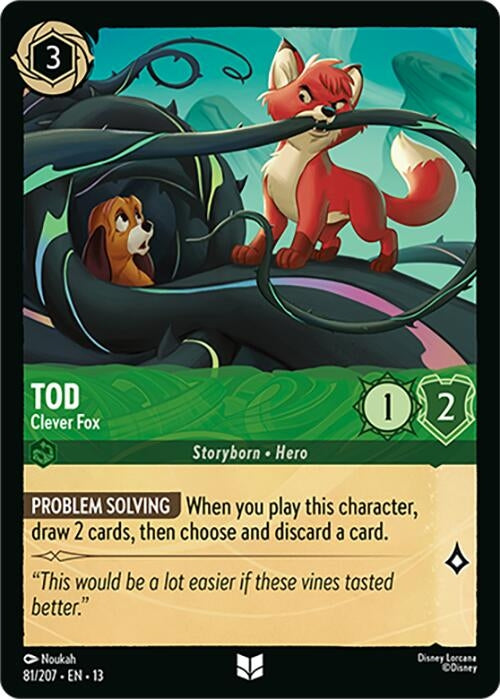 Image for Tod - Clever Fox (81/204) [Attack of the Vine!] {13} - Disney Lorcana