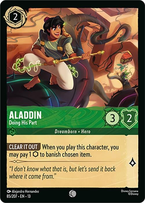 Image for Aladdin - Doing His Part (85/204) [Attack of the Vine!] {13} - Disney Lorcana
