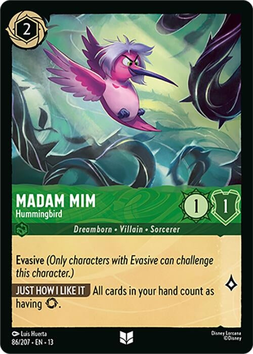 Image for Madam Mim - Hummingbird (86/204) [Attack of the Vine!] {13} - Disney Lorcana