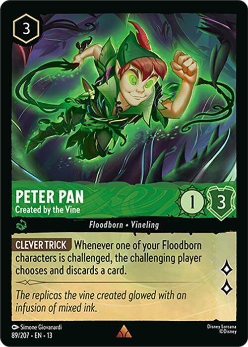 Image for Peter Pan - Created by the Vine (89/204) [Attack of the Vine!] {13} - Disney Lorcana