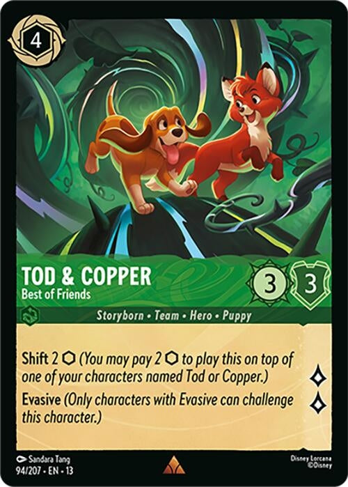 Image for Tod & Copper - Best of Friends (94/204) [Attack of the Vine!] {13} - Disney Lorcana