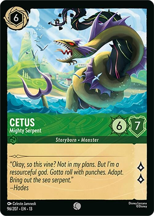 Image for Cetus - Mighty Serpent (96/204) [Attack of the Vine!] {13} - Disney Lorcana
