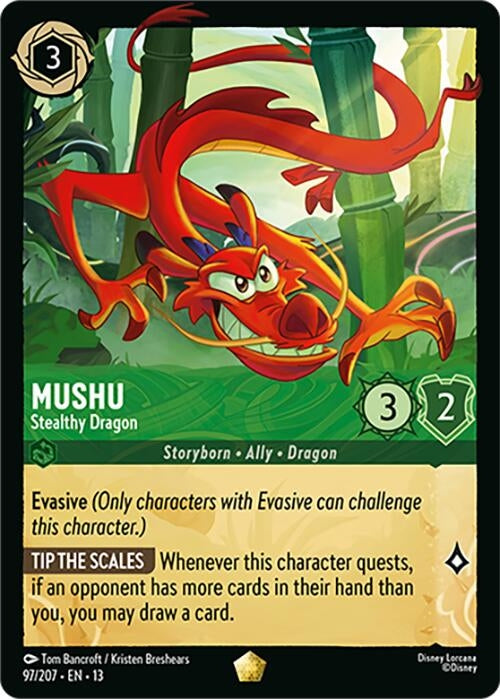 Image for Mushu - Stealthy Dragon (97/204) [Attack of the Vine!] {13} - Disney Lorcana