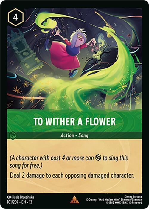 Image for To Wither a Flower (101/204) [Attack of the Vine!] {13} - Disney Lorcana
