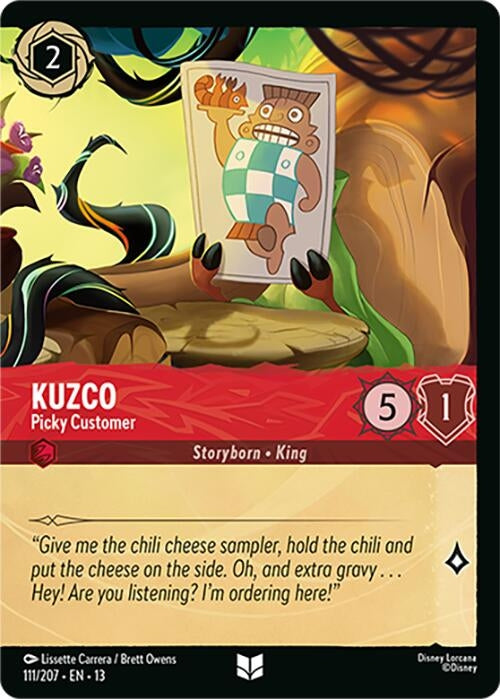 Image for Kuzco - Picky Customer (Foil) (111/204) [Attack of the Vine!] {13} - Disney Lorcana