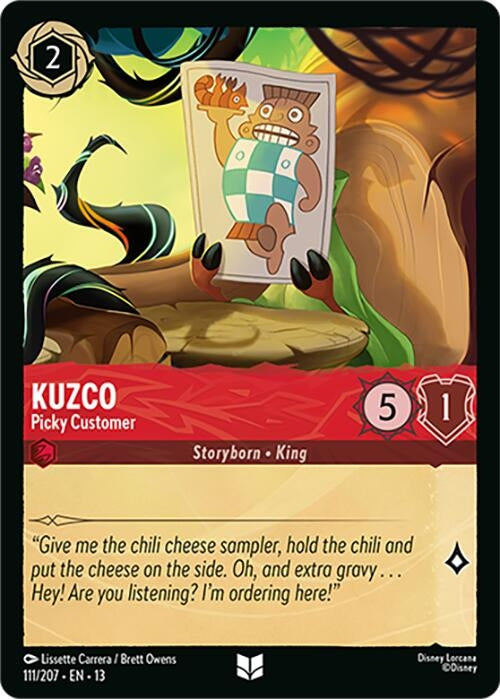 Image for Kuzco - Picky Customer (111/204) [Attack of the Vine!] {13} - Disney Lorcana