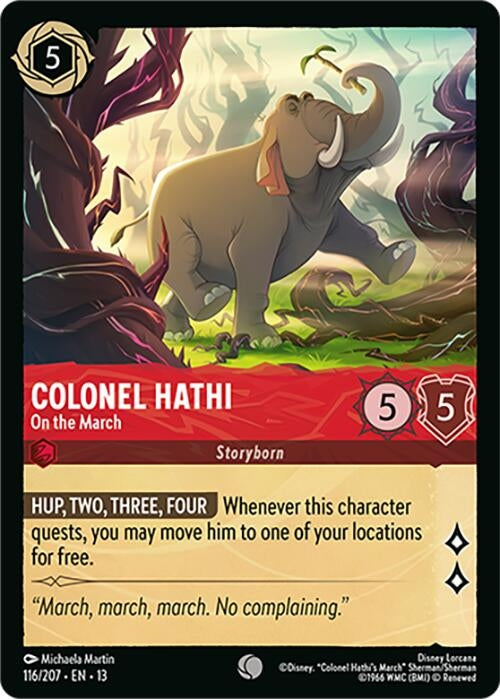 Image for Colonel Hathi - On the March (116/204) [Attack of the Vine!] {13} - Disney Lorcana