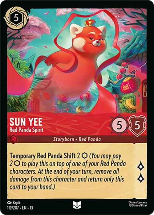 Image for Sun Yee - Red Panda Spirit (119/204) [Attack of the Vine!] {13} - Disney Lorcana