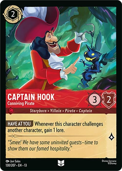 Image for Captain Hook - Conniving Pirate (130/204) [Attack of the Vine!] {13} - Disney Lorcana