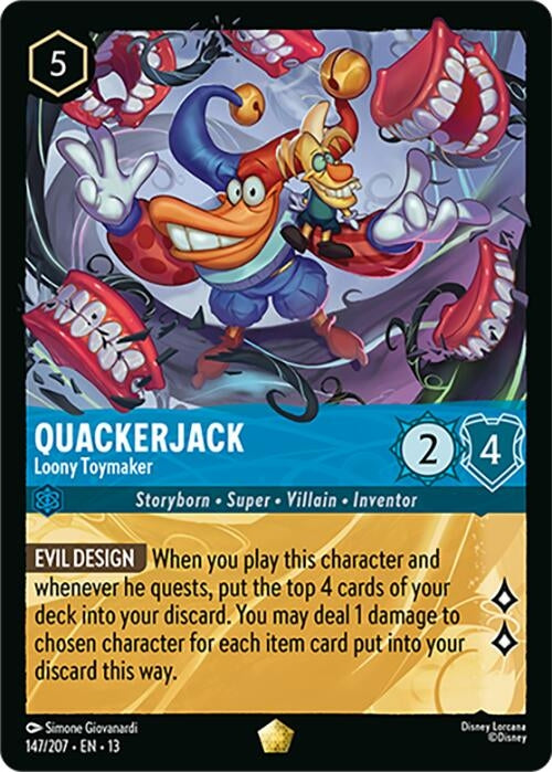 Image for Quackerjack - Loony Toymaker (147/204) [Attack of the Vine!] {13} - Disney Lorcana