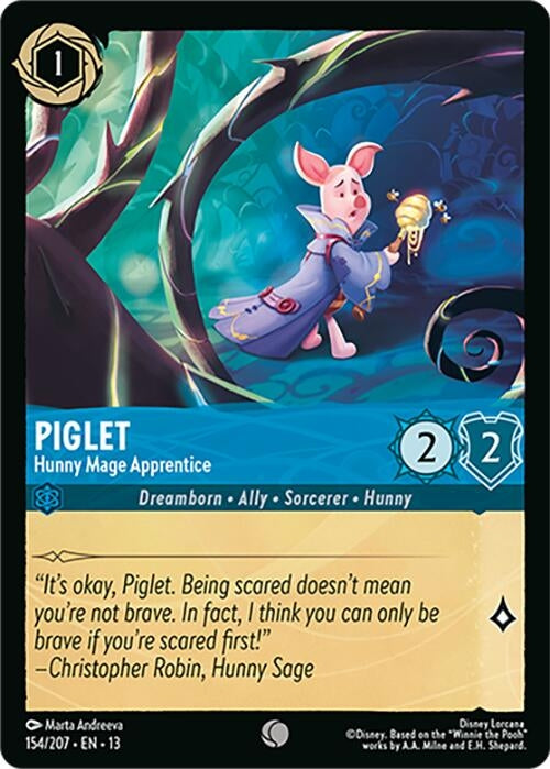 Image for Piglet - Hunny Mage Apprentice (154/204) [Attack of the Vine!] {13} - Disney Lorcana