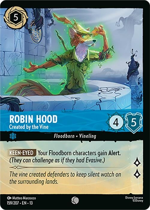 Image for Robin Hood - Created by the Vine (Foil) (159/204) [Attack of the Vine!] {13} - Disney Lorcana