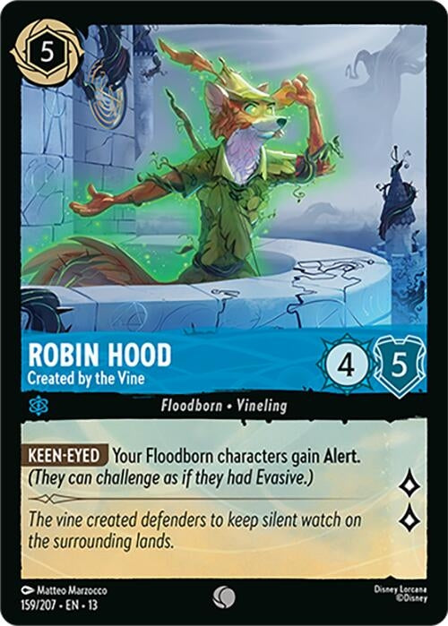Image for Robin Hood - Created by the Vine (159/204) [Attack of the Vine!] {13} - Disney Lorcana