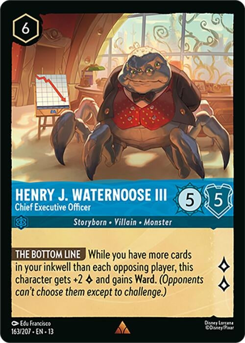 Image for Henry J. Waternoose III - Chief Executive Officer (163/204) [Attack of the Vine!] {13} - Disney Lorcana