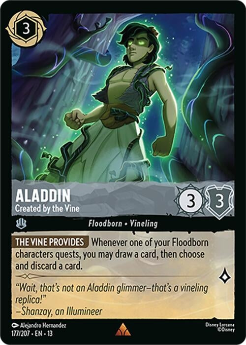 Image for Aladdin - Created by the Vine (177/204) [Attack of the Vine!] {13} - Disney Lorcana