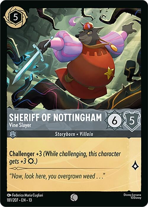 Image for Sheriff of Nottingham - Vine Slayer (181/204) [Attack of the Vine!] {13} - Disney Lorcana