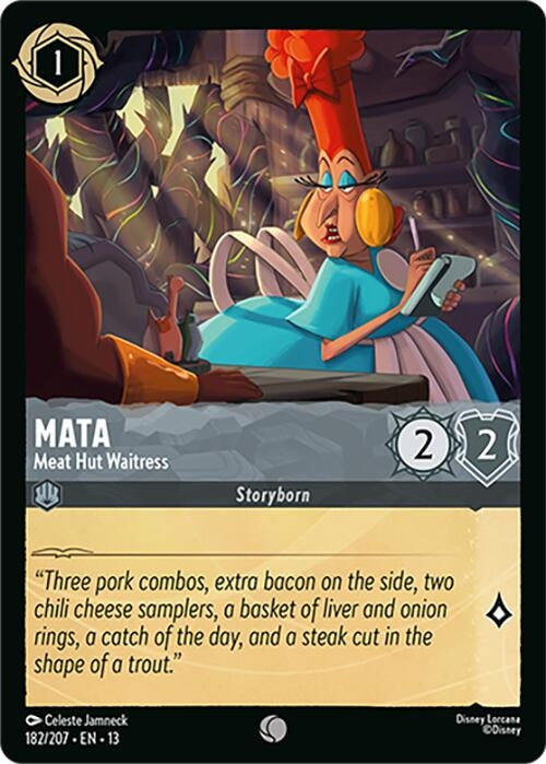 Image for Mata - Meat Hut Waitress (182/204) [Attack of the Vine!] {13} - Disney Lorcana