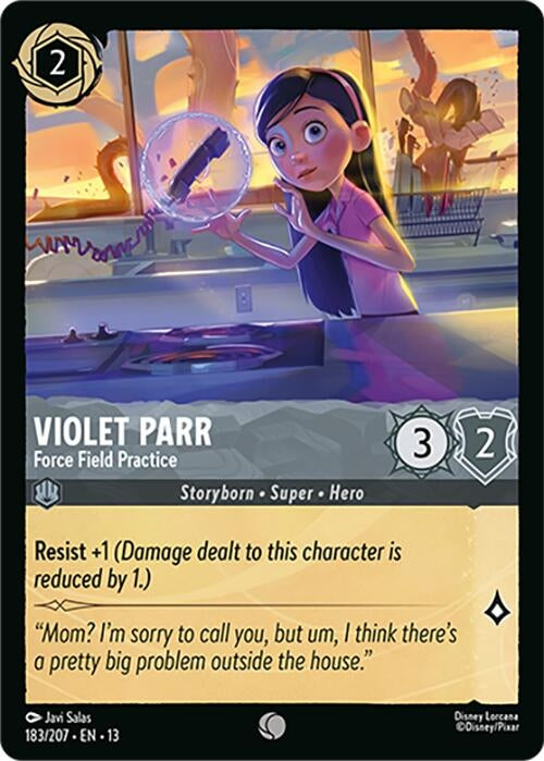 Image for Violet Parr - Force Field Practice (183/204) [Attack of the Vine!] {13} - Disney Lorcana