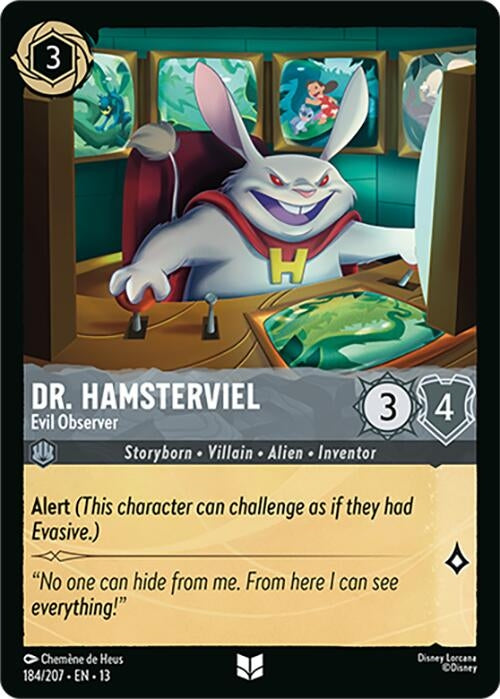 Image for Dr. Hamsterviel - Evil Observer (184/204) [Attack of the Vine!] {13} - Disney Lorcana