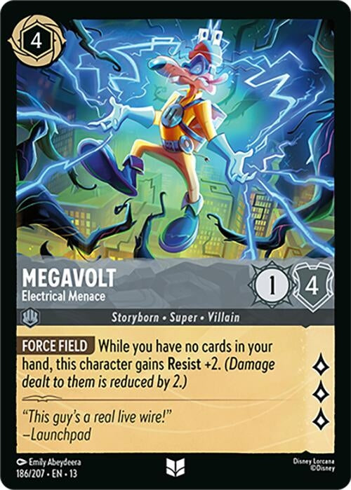 Image for Megavolt - Electrical Menace (186/204) [Attack of the Vine!] {13} - Disney Lorcana