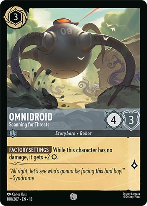 Image for Omnidroid - Scanning for Threats (188/204) [Attack of the Vine!] {13} - Disney Lorcana