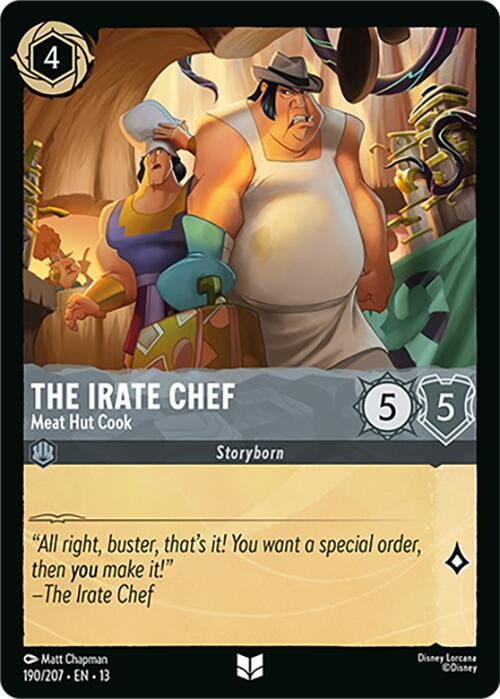 Image for The Irate Chef - Meat Hut Cook (190/204) [Attack of the Vine!] {13} - Disney Lorcana