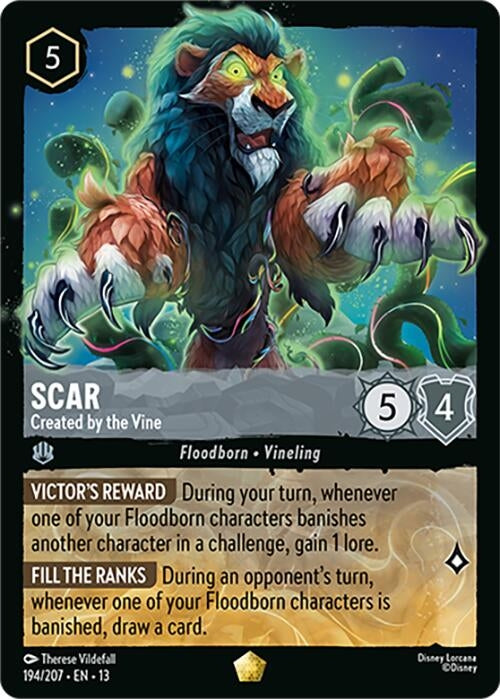 Image for Scar - Created by the Vine (194/204) [Attack of the Vine!] {13} - Disney Lorcana