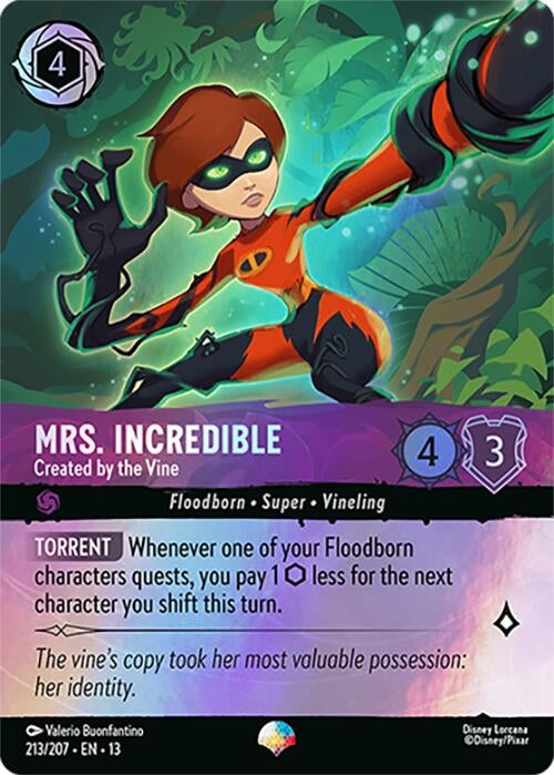 Image for Mrs. Incredible - Created by the Vine (Epic) (213/204) [Attack of the Vine!] {13} - Disney Lorcana
