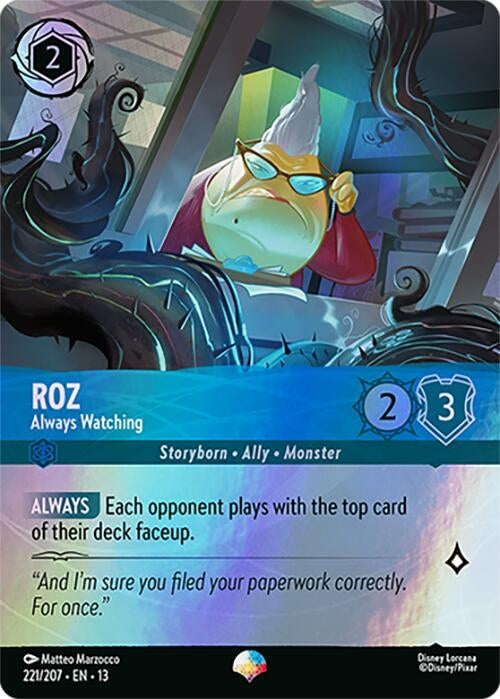 Image for Roz - Always Watching (Epic) (221/204) [Attack of the Vine!] {13} - Disney Lorcana