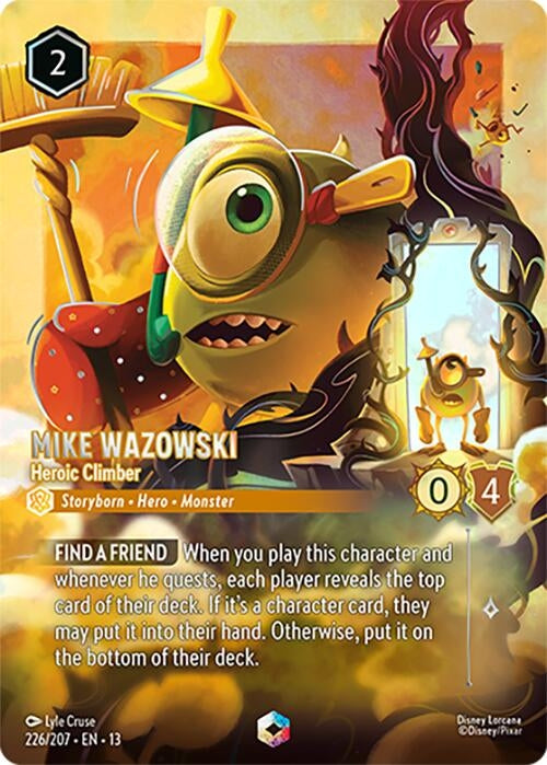 Image for Mike Wazowski - Heroic Climber (Enchanted) (226/204) [Attack of the Vine!] {13} - Disney Lorcana