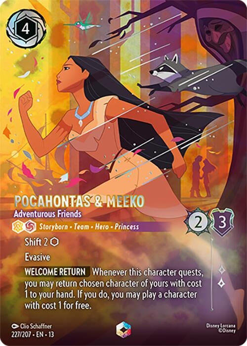Image for Pocahontas & Meeko - Adventurous Friends (Enchanted) (227/204) [Attack of the Vine!] {13} - Disney Lorcana