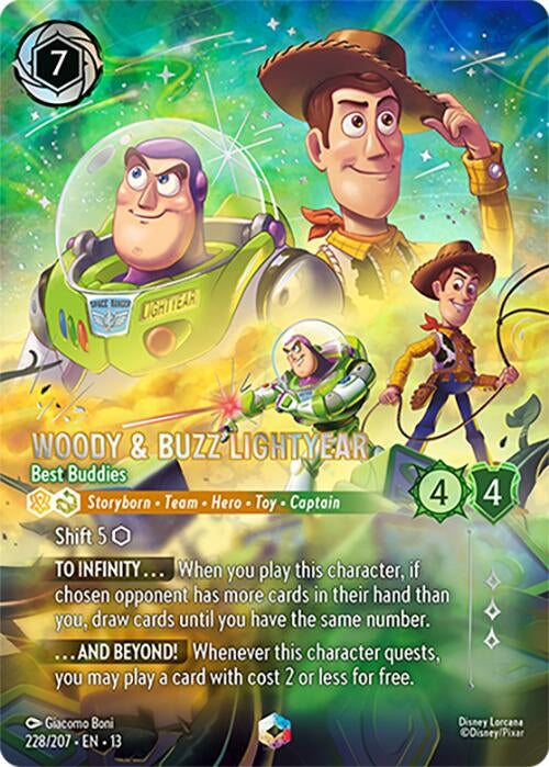 Image for Woody & Buzz Lightyear - Best Buddies (Enchanted) (228/204) [Attack of the Vine!] {13} - Disney Lorcana