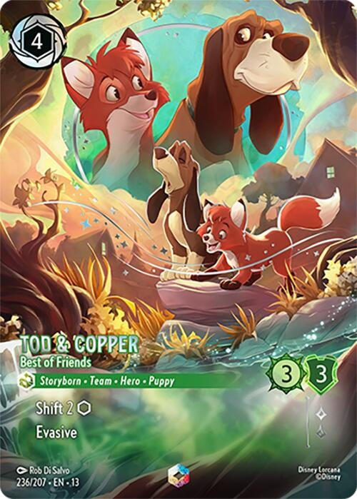 Image for Tod & Copper - Best of Friends (Enchanted) (236/204) [Attack of the Vine!] {13} - Disney Lorcana