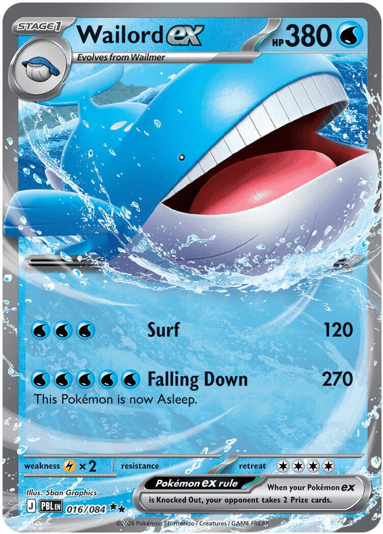 Image for Wailord ex (016/084) [ME05: Pitch Black] {ME05} - Pokemon