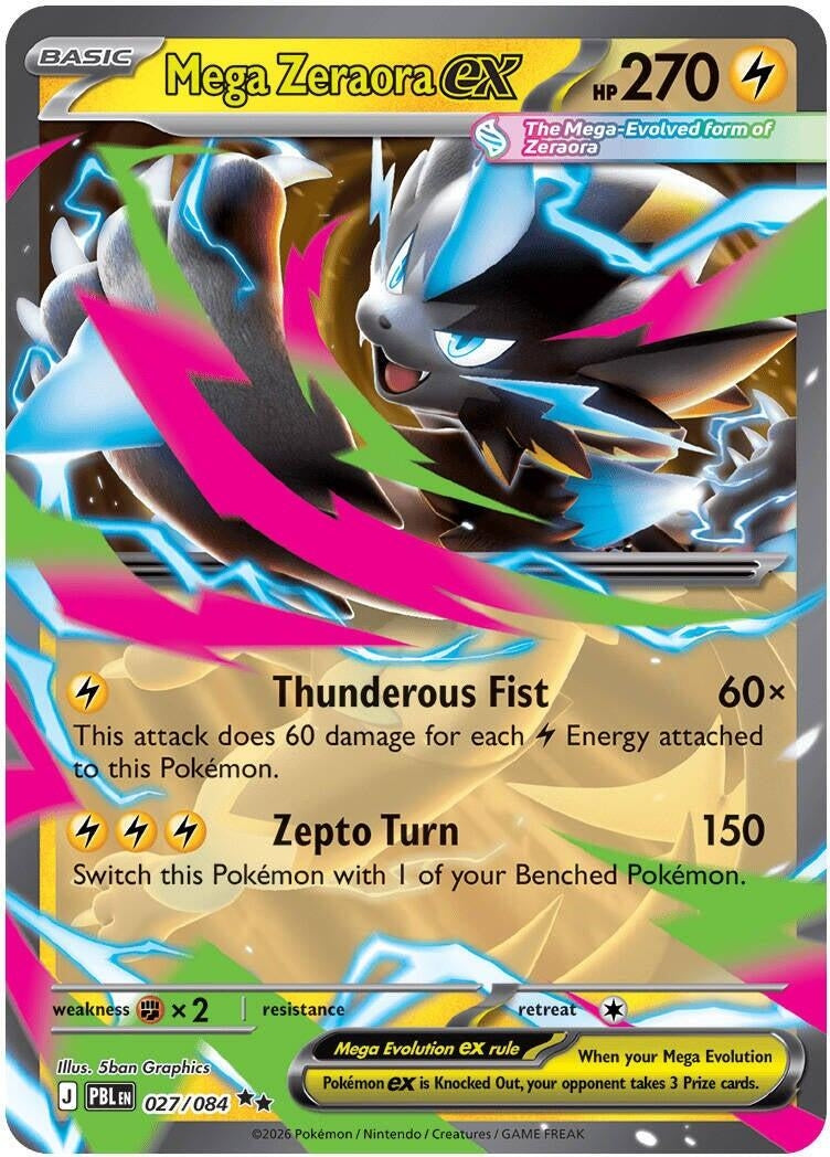 Image for Mega Zeraora ex (027/084) [ME05: Pitch Black] {ME05} - Pokemon