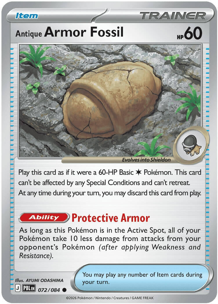 Image for Antique Armor Fossil (072/084) [ME05: Pitch Black] {ME05} - Pokemon