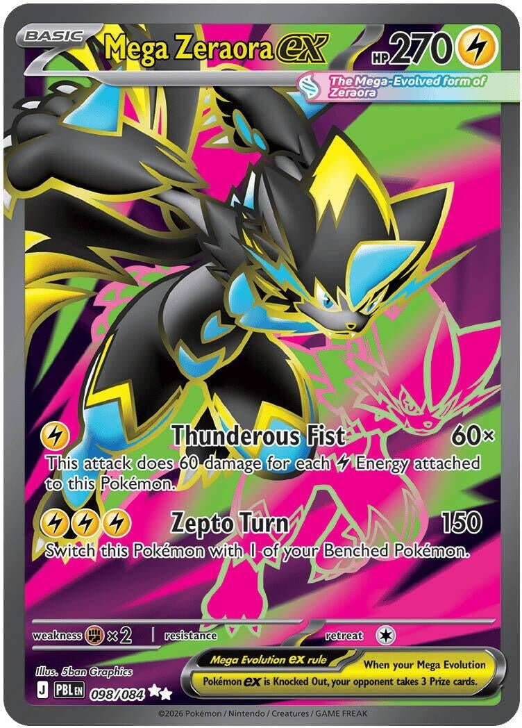 Image for Mega Zeraora ex (098/084) [ME05: Pitch Black] {ME05} - Pokemon