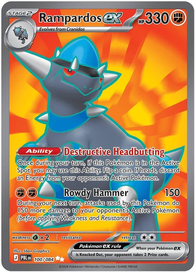 Image for Rampardos ex (100/084) [ME05: Pitch Black] {ME05} - Pokemon