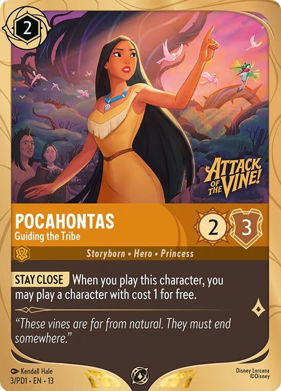Image for Pocahontas - Guiding the Tribe (3) [Disney Lorcana Promo Cards] - Disney Lorcana