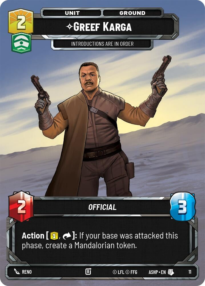 Image for Greef Karga (11) [Ashes of the Empire - Weekly Play Promos] {ASHWPP} - Star Wars: Unlimited